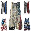 4 Time All American Sublimated Wrestling Singlet  Stitched & Durable Mens Singlet  Singlet for Wrestling, MMA & Powerlifting Wrestling Singlet Youth Boys (US Marines, XL 191-220 lbs.) view 1