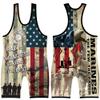 4 Time All American Sublimated Wrestling Singlet  Stitched & Durable Mens Singlet  Singlet for Wrestling, MMA & Powerlifting Wrestling Singlet Youth Boys (US Marines, XL 191-220 lbs.) view 2