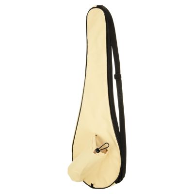 M METERXITY Badminton Racquet Cover - Lightweight Padded Waterproof Badminton Racket Cover Bag with Adjustable Shoulder Strap for Indoor Outdoor (Beige)