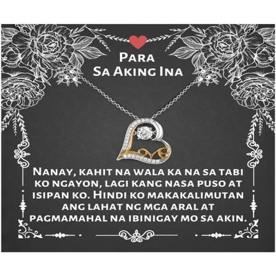 Filipino American Mom Bracelet - Nanay, kahit na wala ka na sa tabi ko ngayon, lagi kang nasa puso at isipan ko. Love Dancing Necklace