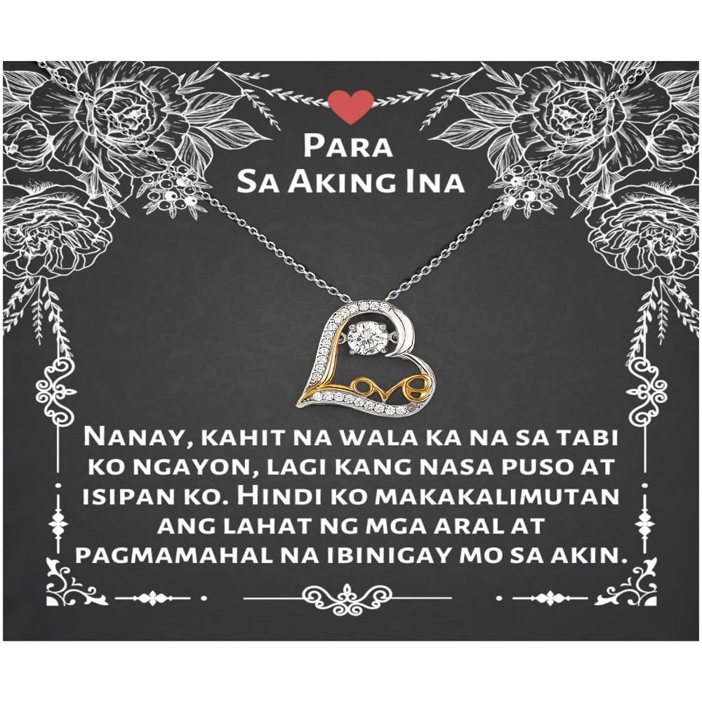 Filipino American Mom Bracelet - Nanay, kahit na wala ka na sa tabi ko ngayon, lagi kang nasa puso at isipan ko. Love Dancing Necklace