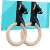 BESPORTBLE Adjustable Wooden Gymnastics for Full Body Strength Training Fitness Straps for Core Exercises and Training view 2