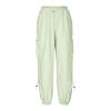 Womens Fashin Cargo Pants Baggy Parachute Wide Leg Pants Drawstring Elastic High Waisted Teen Girls Y2K Hiking Pants Green view 3