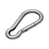 T316 Stainless Steel Spring Hooks Carabiner Clip Heavy Duty Snap Hook - Carabiners Locking Spring Loaded Karabiner Carabina Carbine Size: 3/16, 1/4, 5/16, 3/8, 1/2 (5, 1/2") view 1