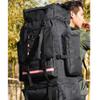 JWW 130L Waterproof Hiking Backpack with Reflective Stripe Outdoor Travel Daypack Lightweight Backpacking Pack for Men Women (Color : Black) view 2