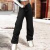 Cargo Pants Women Casual Parachute Baggy Wide Leg Elastic Waisted Pants Teen Girls Fashion Streetwear Y2K Joggers Pants view 3