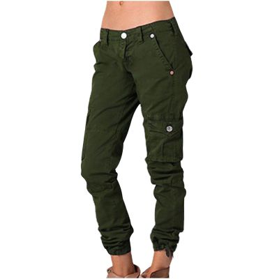 Parachute Womens Cargo Pants Casual Baggy Teen Girls Y2K Fashion Low Waist Trousers Streetwear Joggers Hiking Pants Army Green