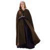 Auwer Women's Gothic Cardigan Hooded Cloak Renaissance Medieval Cape with Hood Vintage Cloak Coat Costumes view 3