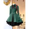 BCDlily Renaissance Gothic Tailcoat Halloween Costumes for Women, Medieval Steampunk Corset Victorian Tailcoat Jacket (T01-7-Green, S) view 2