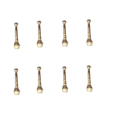 COOLLA Bolo Tie Tips Replacement End Caps 8 Pack, Antique Silver Tone,Antique Bronze (golden)