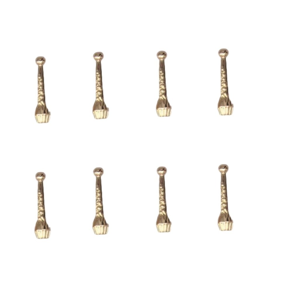 COOLLA Bolo Tie Tips Replacement End Caps 8 Pack, Antique Silver Tone,Antique Bronze (golden)