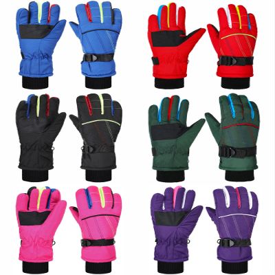 Bencailor 6 Pairs Kids Winter Snow Gloves, 6color, 3-6 Years, Solid
