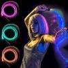 Led Fiber Whip Light, Fiber Optic Whip USB Rechargeable Thre Modes Fiber Whip Space Whip Pixel Whip Flow Toy for Dance view 1