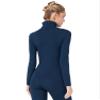 Liang Rou Women's Mock Turtleneck Ultrathin Long Sleeve Thermal Baselayer Undershirt Top Royal Blue X-Large view 2
