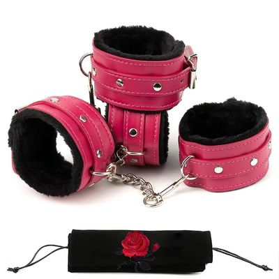Adjustable Hand Wrist Ankle Cuffs DIY Kit Sports Training for Legs 2 Pair D-Ring Padded Ankle Strap Cuffs for Cable Machine Glutes