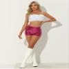 Allegra K Sequin Shorts for Women High Waist Party Night Out Concert Outfit Sparkly Mini Shorts Small Hot Pink view 4