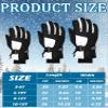 Bencailor 6 Pairs Kids Winter Gloves Waterproof Ski Glove Boy Girl Warm Snow Snowboard Mittens for Cold Unisex(Red White Blue Brown Dark Blue Purple-Blue,3-6 Years,Simple,Solid Color) view 3