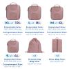 BAGSMART Compression Packing Cubes for Travel, 6 Set Packing Cubes for Suitcases, Lightweight Suitcases Organizers Bag Set & Compression Cubes, Travel Essentials Packing Organizers Dusty Pink view 2