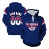 Custom Pullover Hoodie for Men Basketball City Gifts Design Your Sweatershirt Youth Customize Add Name & Number view 1