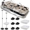 TeBaisea Pontoon Boat Cover Support Poles System 2 Pack, Adjustable Aluminum Support Poles with Weight Bag and Webbing Strap, Suitable for Pontoon, Jon, V Hull Boat Covers view 1