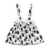 Cow First Birthday Outfit Girl Cow Print Suspender Skirt with Romper Headband Baby Girls Farm Cow Cake Smash Photo Shoot Outfits Holy Cow Im One Birthday Girl Outfit White Cow-Long Sleeve 6-12 Months view 4