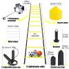 Agility Ladder,Speed Training Equipment Set,20ft Rungs Speed Ladder,Soccer Cones,Jump Rope, Running Resistance Umbrella,Basketball Equipment Football Fitness Training Equipment for Kids Youth Adults view 2