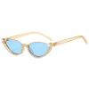 helena Fashion Small frame bling Rhinestone Cat Eye Sunglasses for Women Retro Narrow Cat-eye Diamond Sun Glasses (blue) view 2