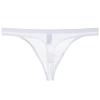 Kweltzeit Men's Thongs G Strings T-Back Thongs Transparent Underwear Men's G-Strings Underwear White view 1