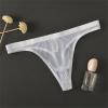 Kweltzeit Men's Thongs G Strings T-Back Thongs Transparent Underwear Men's G-Strings Underwear White view 2