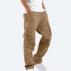 Mens Stylish Drawstring Cargo Jogger Pants Outdoor Fashion Athletic Joggers Pants Casual Straight Leg Track Pants view 4