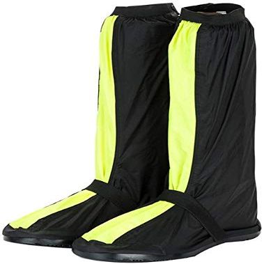Silicone Waterproof Shoes Covers Waterproof Reflective Bike Shoes Cover Windproof Bicycle Lock Overshoes Rain Snow Boot Protector Feet Gaiter Overshoes Gaiters ( Color : Green , Size : D(X-Large) )
