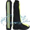 Silicone Waterproof Shoes Covers Waterproof Reflective Bike Shoes Cover Windproof Bicycle Lock Overshoes Rain Snow Boot Protector Feet Gaiter Overshoes Gaiters ( Color : Green , Size : D(X-Large) ) view 4