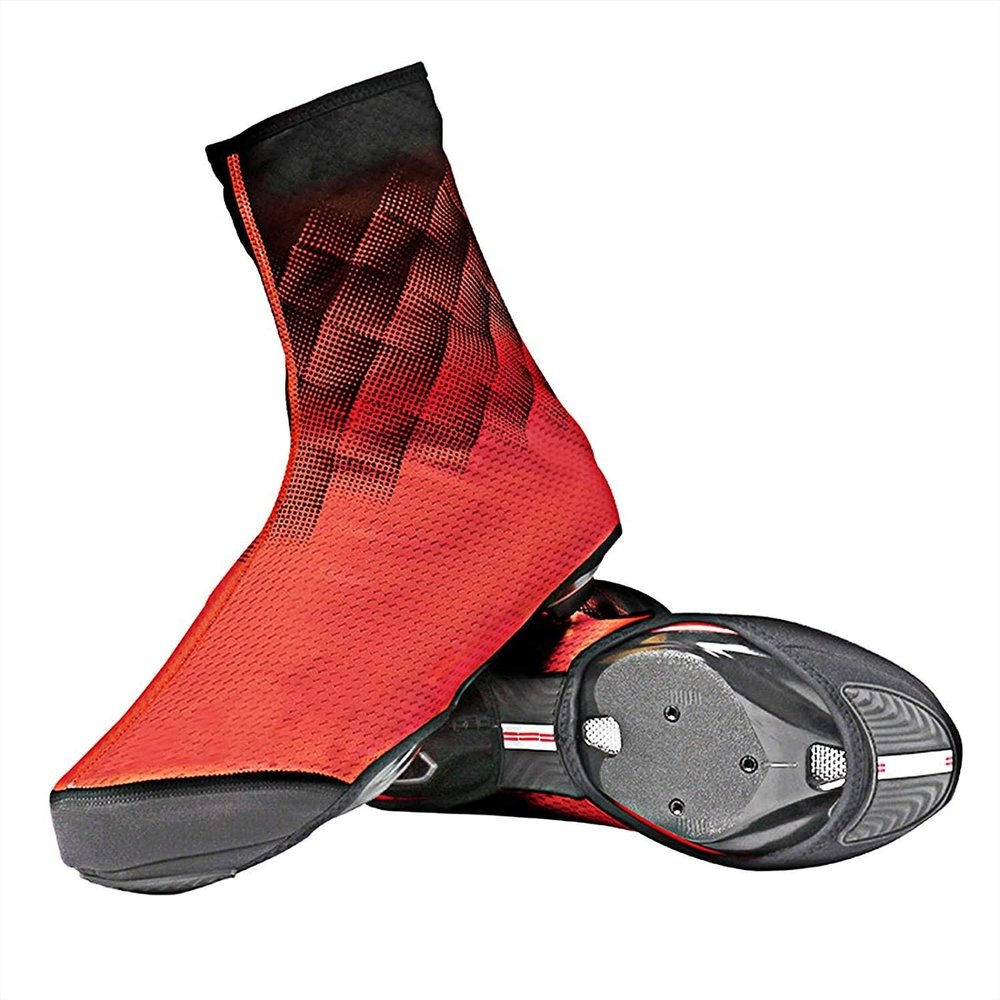Silicone Waterproof Shoes Covers Waterproof Winter Cycling Shoe Covers, Thermal Warm Road Bike Cycling Overshoes Windproof Cycling Shoe Covers Mtb Mountain Bike Accessories For Men ( Color : B(Red) ,