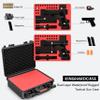 Kinghardcase Hand Gun Case for Glock & Sight, TSA Approved, Waterproof, Lockable Hard Pistol Case, Fits G17/G19/G20/G21/G22/G23/G31/G32/G37/G38/G45, Accessories Compatible view 2