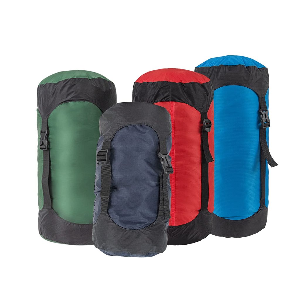 Nylon Compression Sack for Sleeping Bag, Lightweight Stuff Bag Organizer for Camping Backpacking Hiking (8L, Orange)