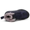 Zonkacen Boys Girls Anti Skid Water Resistant PU Leather Snow Boots for Outdoor Walking Running Playing Mountaineering Camping Sport Snowy Dark Blue 4 Big Kid view 4