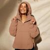 Women's Quilted Pullover Packable Puffer Jacket Long Sleeve Quarter Snap Oversized Hoodie Loose Fit Half Button Sweatshirts Winter Thicken Warm Hooded Padded Coat with Kangaroo Pocket Outerwear view 4