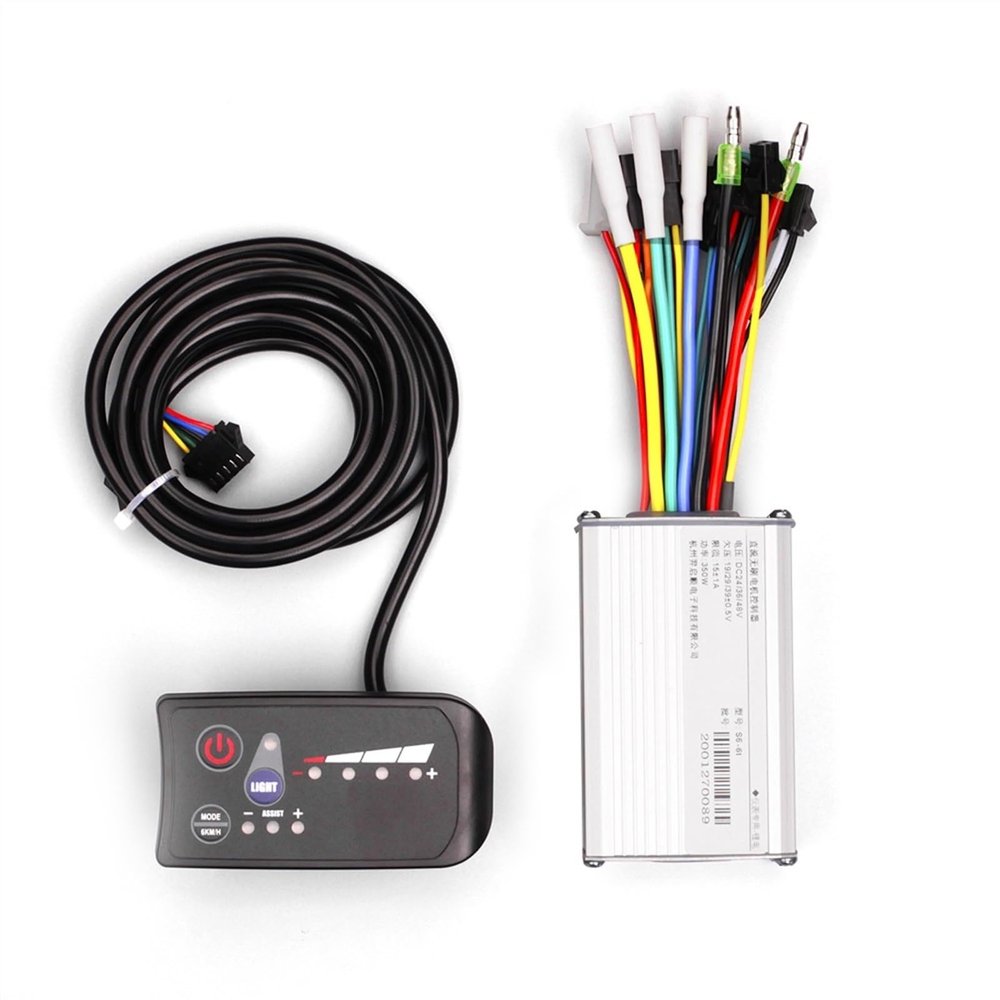 24V-48V/36-60V 350W Electric Bicycle Controller with LCD Display Panel E-Bike Electric Scooter E Bike Motor Brushless Controller (Color : E 48V 250W 350W)