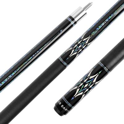 AB Earth 58" Pool Cue Stick Canadian Maple 13mm Tip Billiard Cue with Irish Linen Wrap (Paua Shell, 21oz)