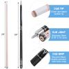 AB Earth 58" Pool Cue Stick Canadian Maple 13mm Tip Billiard Cue with Irish Linen Wrap (Paua Shell, 21oz) view 3