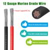 12 Gauge Marine Wire Tinned Copper Boat Cable, Standard USA OFC Oxygen Free Copper Wire for Automotive Boat Speakers Solar Outdoors (12 Gauge 10FT Red+10FT Black) view 2