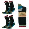 GoWith Merino Wool Full Cushion Hiking Socks for Men & Women, Thermal Warm Seamless Crew Boot Socks for Hikers, Mountaineers, 2 Pair, Black-Patrol, Medium view 1