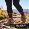 GoWith Merino Wool Full Cushion Hiking Socks for Men & Women, Thermal Warm Seamless Crew Boot Socks for Hikers, Mountaineers, 2 Pair, Black-Patrol, Medium view 2