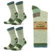 GoWith Merino Wool Full Cushion Hiking Socks for Men & Women, Seamless Crew Boot Thermal Warm Socks for Hikers, Mountaineers, 2 Pair, Beige, Small Model:3597 view 1