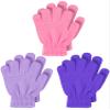 3 Pairs Toddler Gloves Kids Mittens Winter Warm Knitted Gloves Full Finger Mittens for Toddler Boys and Girls view 1