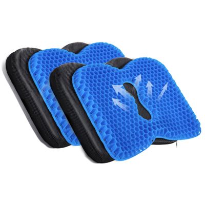 Kayak Seat Cushion, Anti Slip Thicken Gel Kayak Seat Pad Breathable Waterproof Kayak Cushion for Kayaks Canoe and Boat, Lifetime Kayak Accessories Equipment Gear for Fishing Kayak (Blue 2 Packs)