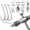 Dr.Fish 100 Pack Streamer Fly Hooks Fly Tying Fishing Hooks Black Nickel High Carbon Steel Tying Accessories Trout Salmon Fishing Freshwater Long Shank-Black #12 view 3