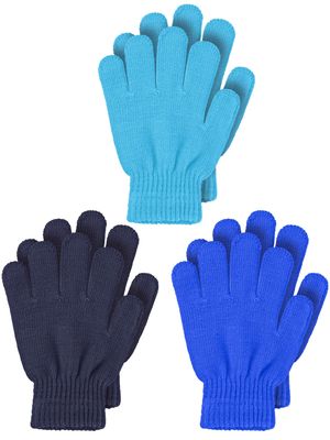 3 Pairs Toddler Gloves Kids Mittens Winter Warm Knitted Gloves Full Finger Mittens for Toddler Boys and Girls