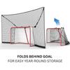 SmartBackstop for Hockey, Practice Smart. Attaches Directly to Goal & Folds Away When not in use, 3 ft of Durable net Coverage on All Sides, fits All Regulation Hockey Goals view 2