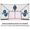 SmartBackstop for Hockey, Practice Smart. Attaches Directly to Goal & Folds Away When not in use, 3 ft of Durable net Coverage on All Sides, fits All Regulation Hockey Goals view 3